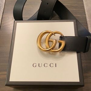 Gucci Double G Marmont Black Belt